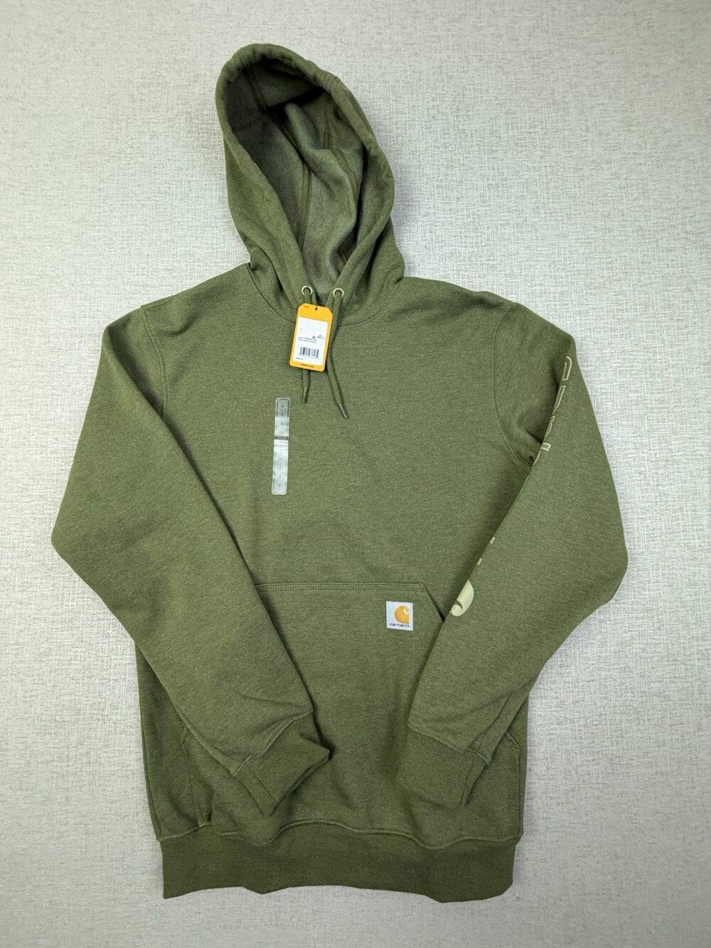 NWT Carhartt K288 Men’s Small Olive Green Loose Fit Graphic Hoodie